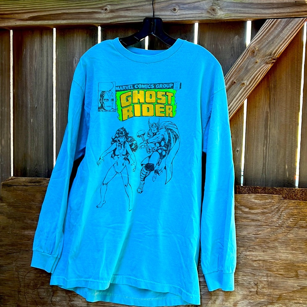 Every man’s dream of a Marvel shirt.